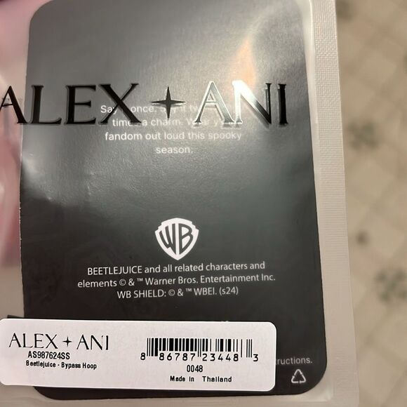 Alex And Ani Limited Edition Beetlejuice  Hoop Earrings SOLD OUT - Picture 6 of 7